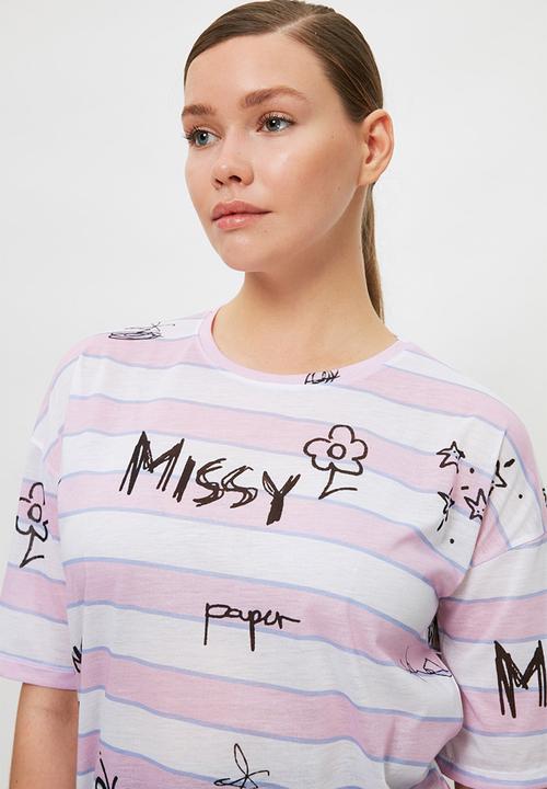 Trendyol - Written knit tunic - pink