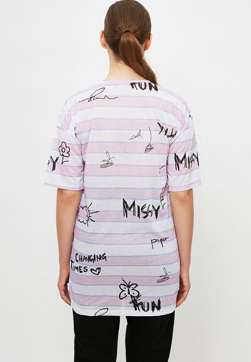 Trendyol - Written knit tunic - pink