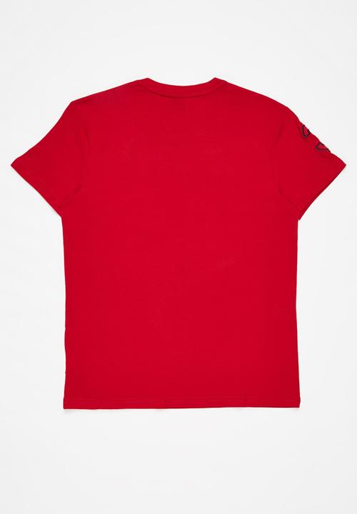 POLO - Boys james numerical v neck tee - red