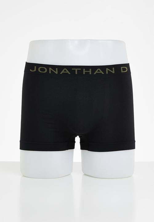 Jonathan D - Branded 2 pack seamless briefs - olive & black 