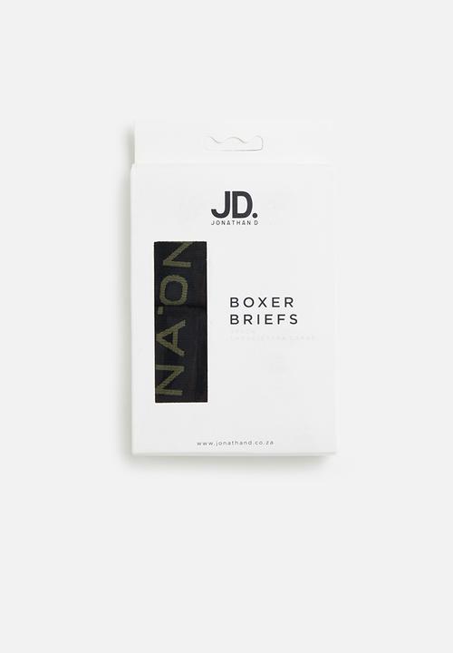 Jonathan D - Branded 2 pack seamless briefs - olive & black 