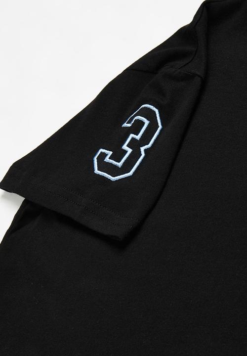POLO - Boys james numerical v neck tee - black