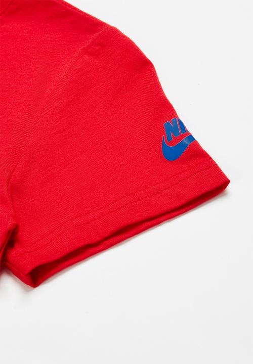 Nike - Faux jersey mesh futura short sleeve tee - red