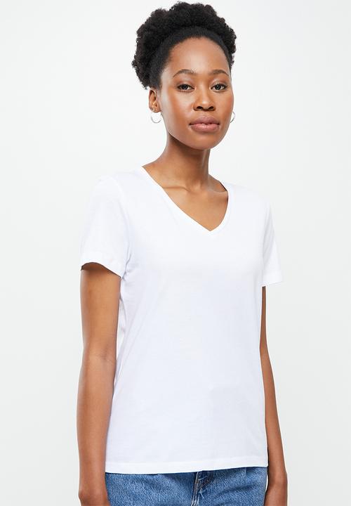 Superdry. - Lightweight essential vee tee - white