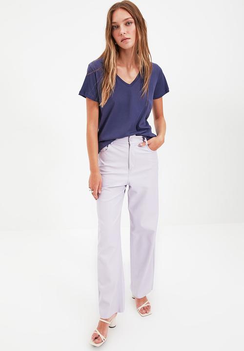 Trendyol - Lacivert-lila tshirt - navy/lilac