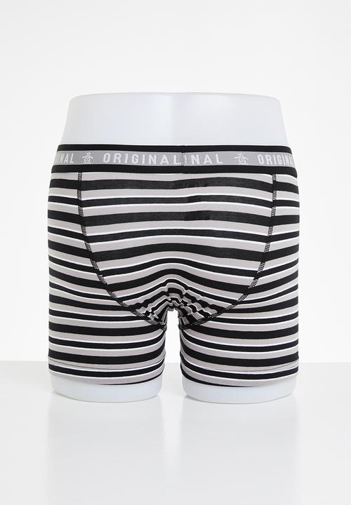 Original Penguin - 3 Pack mens penguin underwear underline pete - black & grey