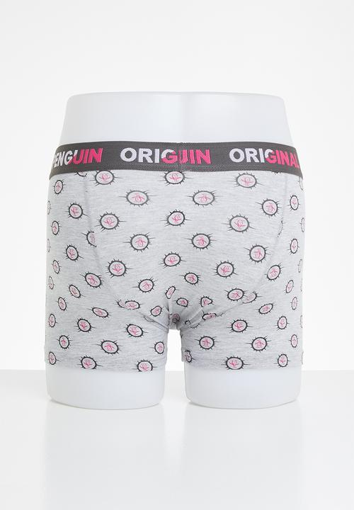 Original Penguin - 3 Pack mens penguin underwear stamp pete - pink & grey