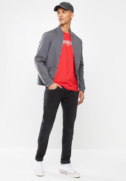 Replay - Center chest print tee - red