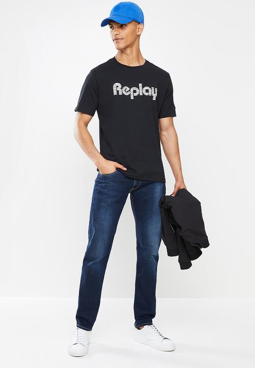 Replay - Replay printed tee - black