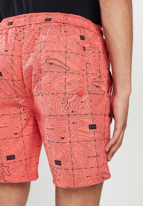 S.P.C.C - Stalder regular fit elasticated shorts - coral