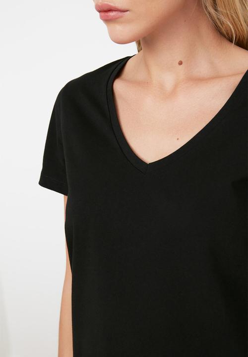 Trendyol - Siyah tshirt - black/grey