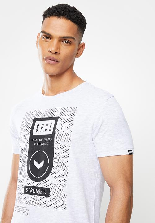 S.P.C.C - Stone regular fit straight hem tee - light grey