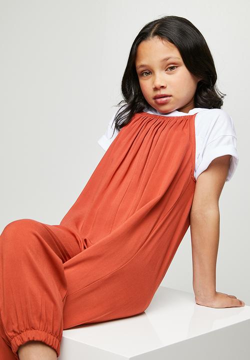 Pop Candy - Younger girls jumpsuit - rust