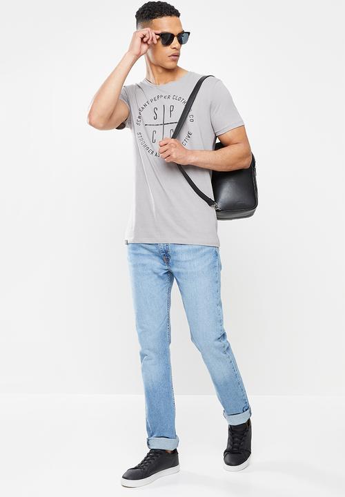 S.P.C.C - Moore regular fit straight hem tee - grey