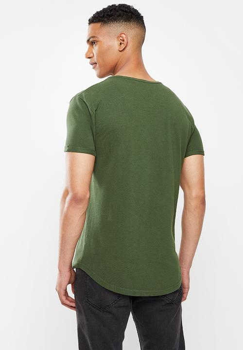 S.P.C.C - Palermo regular fit scooped hem tee - green