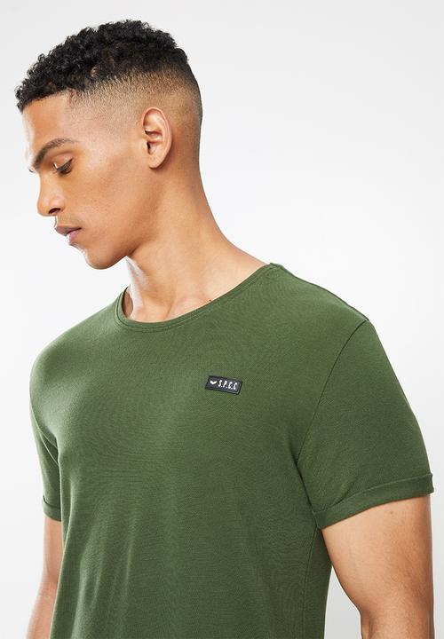 S.P.C.C - Palermo regular fit scooped hem tee - green