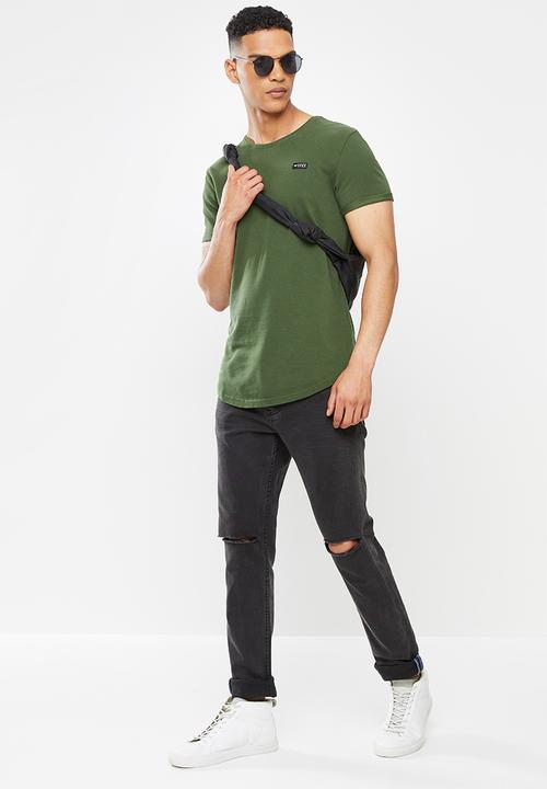 S.P.C.C - Palermo regular fit scooped hem tee - green