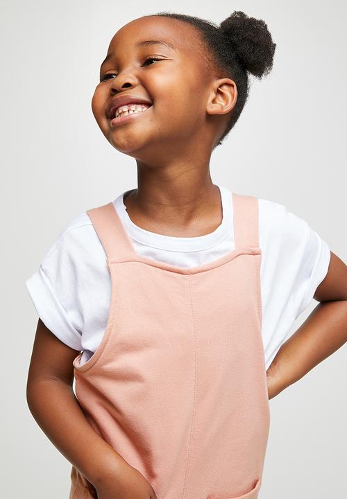 Superbalist Kids - Fleece dungaree - pink