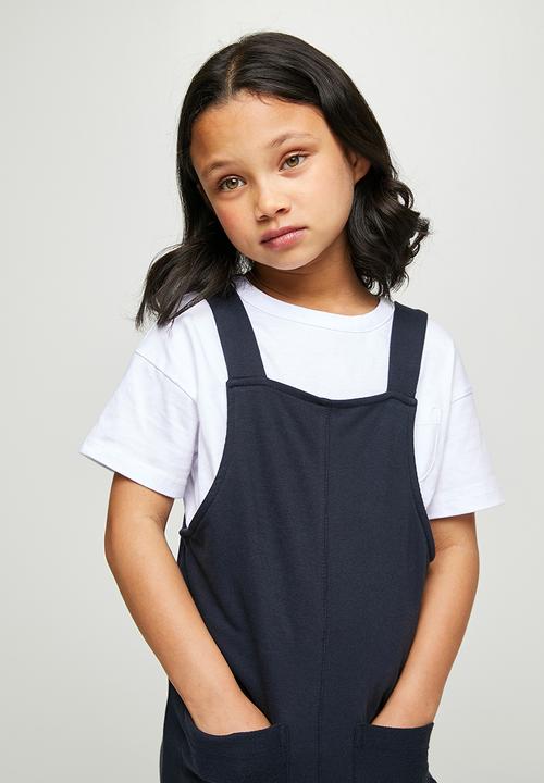 Superbalist Kids - Fleece dungaree - navy