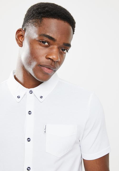 Ben Sherman - Shirt pique - white