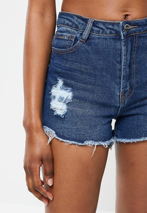 SISSY BOY - Ryder shorts with rips - dark vintage
