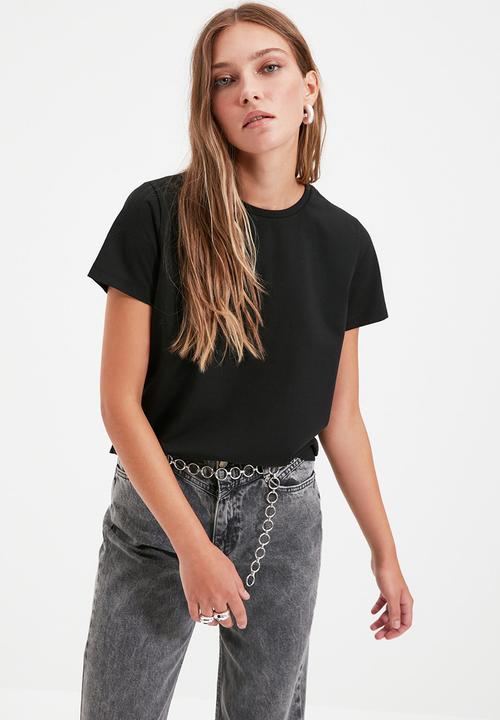 Trendyol - Çok renklits t-shirt 2-pack - black & white 