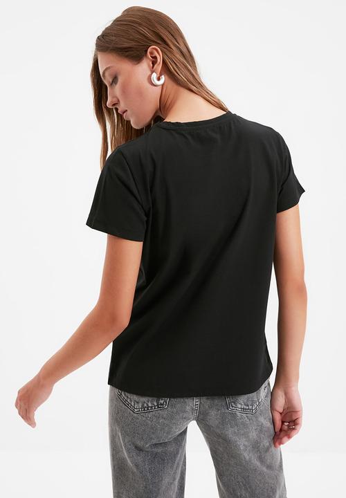 Trendyol - Çok renklits t-shirt 2-pack - black & white 