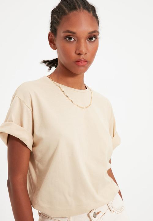 Trendyol - Bejtw t-shirt - stone