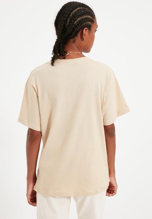 Trendyol - Bejtw t-shirt - stone