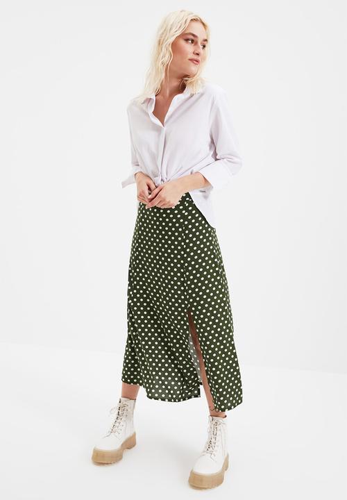 Trendyol - Haki skirt - khaki