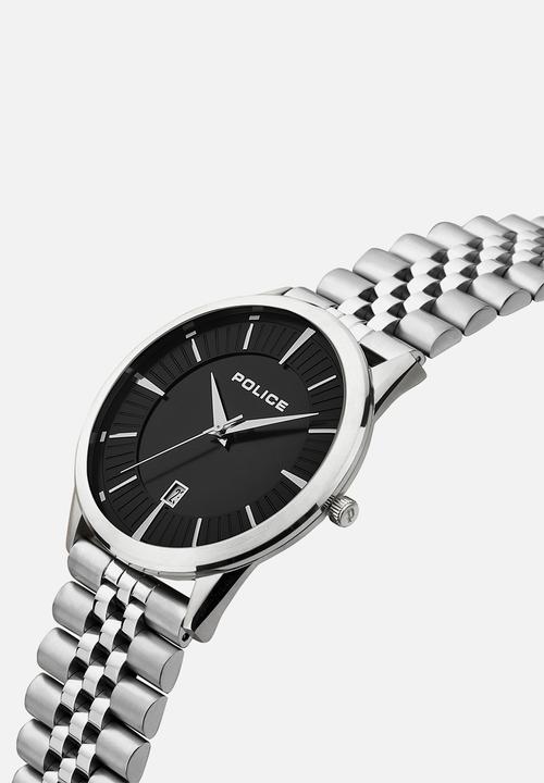 Police - Patriot 3 hand date watch - silver & black 