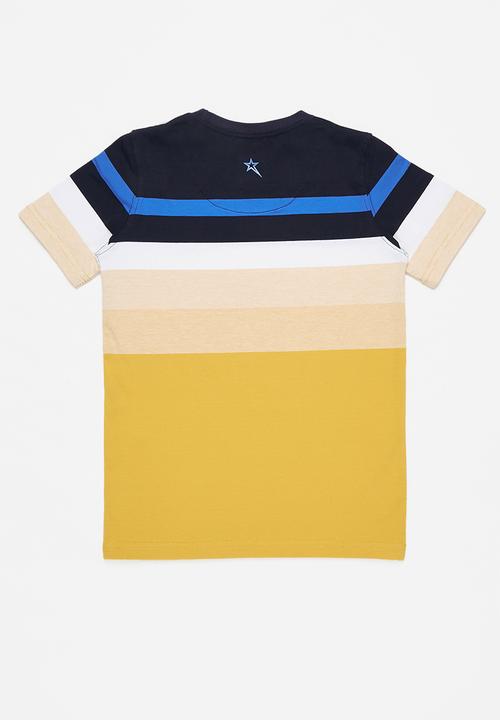 SOVIET - B stavros crew neck yarn dye stripe tee - multi 