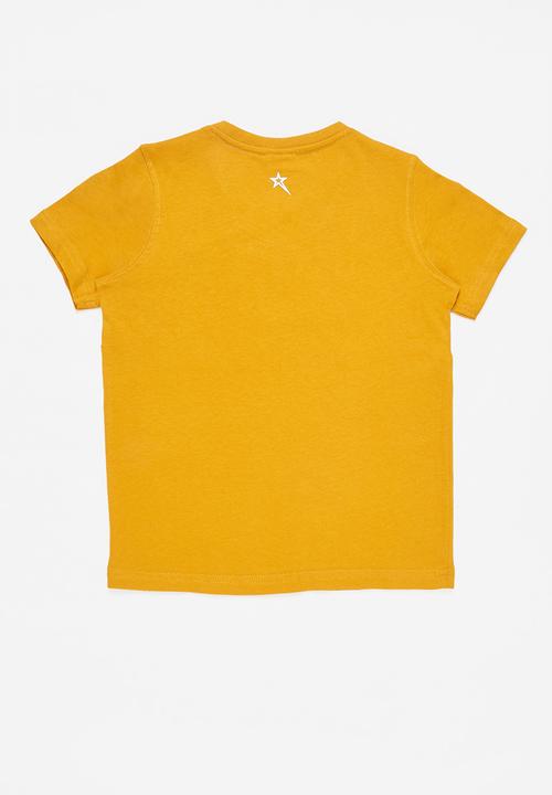 SOVIET - B shefford boys short sleeve  logo tee - mustard