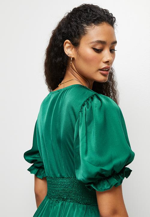 edit - V-neck femme midi - emerald