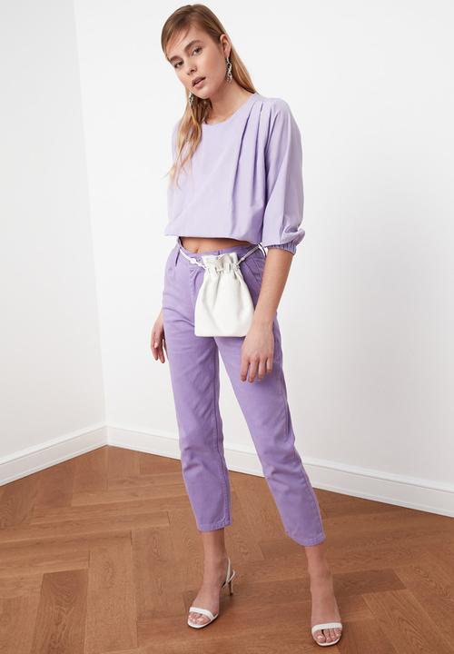 Trendyol - Pleated blouse - lilac