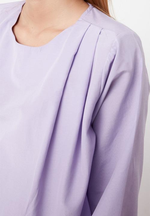 Trendyol - Pleated blouse - lilac