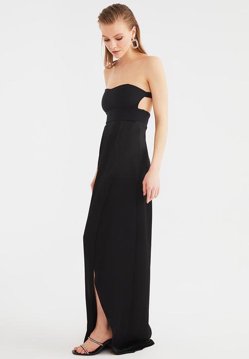 Trendyol - Back detailed evening dress - black