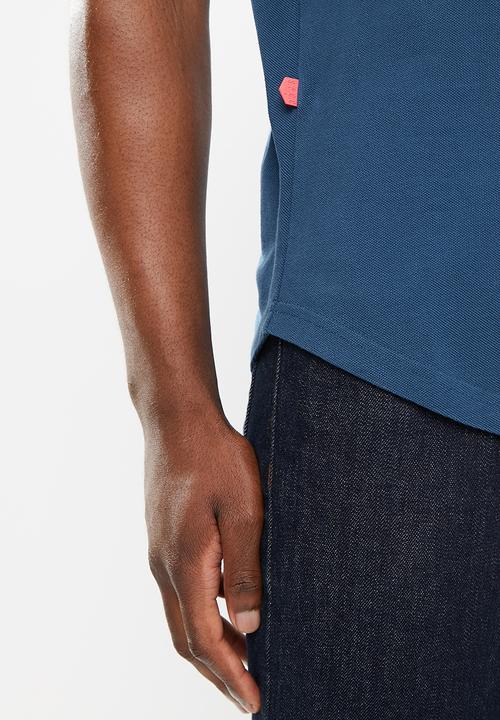 S.P.C.C - Palermo regular fit scooped hem tee - denim blue