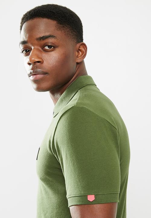 S.P.C.C - Cayenne slimline fit side slit straight hem polo - surplus