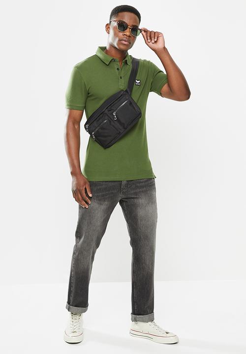 S.P.C.C - Cayenne slimline fit side slit straight hem polo - surplus