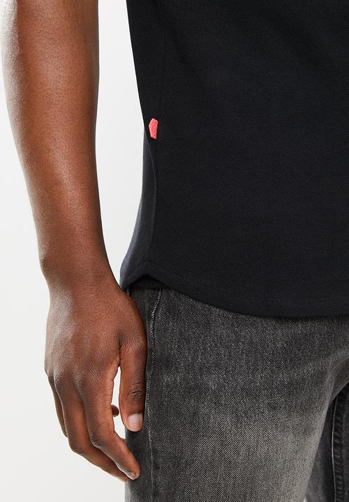 S.P.C.C - Hilton regular fit button through, knit shirt - black