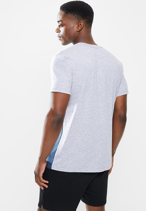 Bench - Theon short sleeve tee - grey & blue
