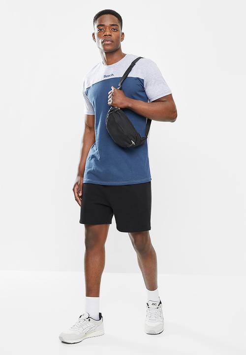 Bench - Theon short sleeve tee - grey & blue
