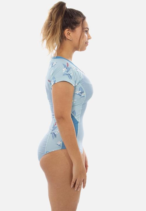 Lizzy - Kahli short sleeve full body rashie - blue