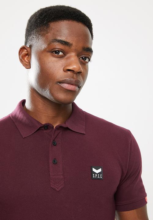 S.P.C.C - Cayenne slimline fit side slit straight hem polo - sangria