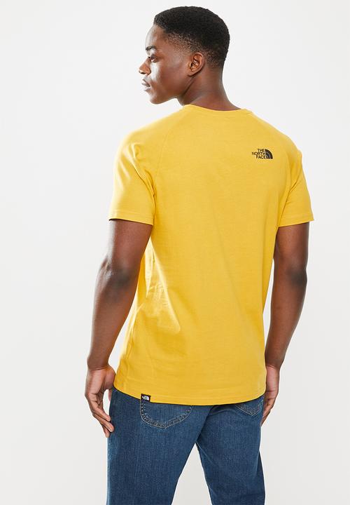 The North Face - Mens short sleeve raglan redbox tee - arrowwood yellow