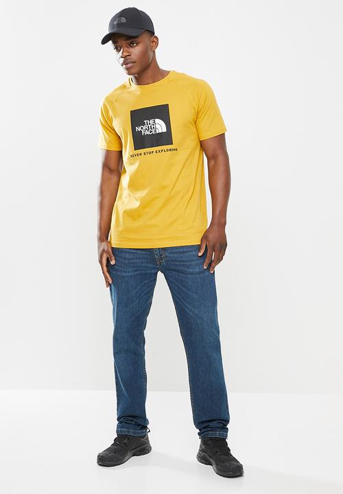 The North Face - Mens short sleeve raglan redbox tee - arrowwood yellow