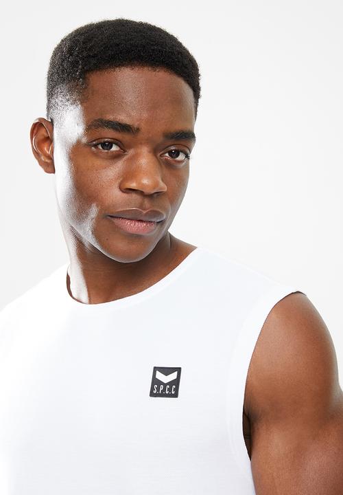 S.P.C.C - Renton regular fit straight hem, sleeveless tee - optical white