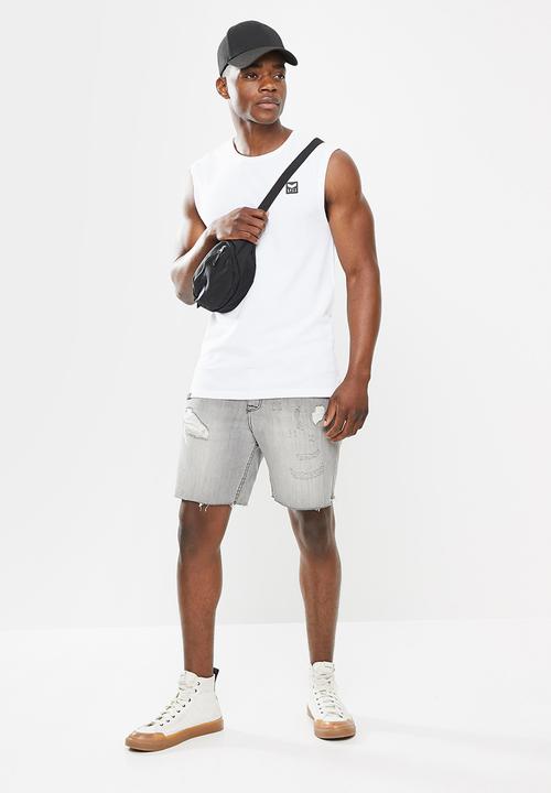 S.P.C.C - Renton regular fit straight hem, sleeveless tee - optical white