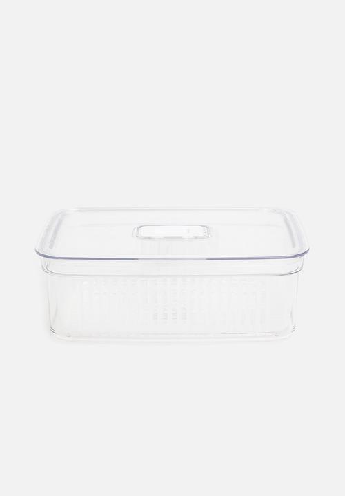 Sixth Floor - Aqua fridge storage box - clear